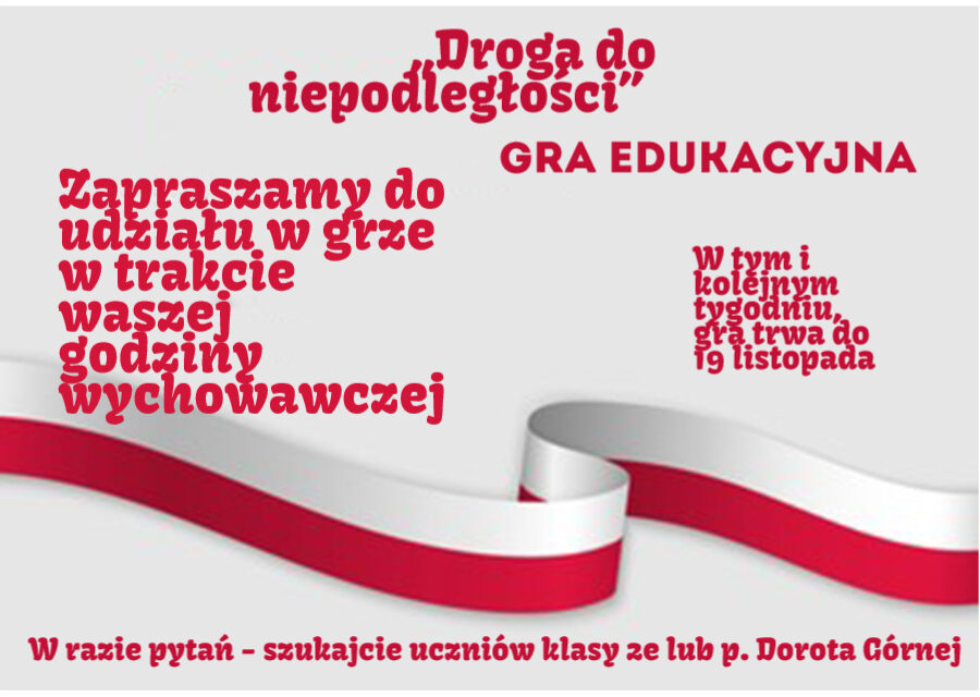 Gra edukacyjna „Droga do niepodległości”